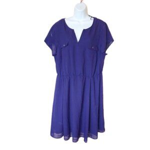 Short Sleeve Purple Dress Size 18